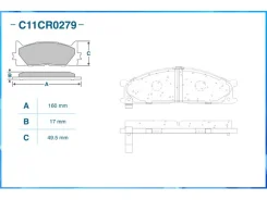 ������� ��������� �������� Nissan NP300 D22 2008-2015, Pathfinder R50 2002-2005, Pathfinder R50 1995-1999, Pathfinder R50 1999-2002 C11CR0279 ����