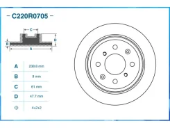 ���� ��������� ������ Honda Civic VI EJ / EK 1995-2000 Cworks C220R0705 C220R0705 ����