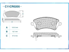 ������� ��������� �������� Toyota Corolla E120 2001-2004, Corolla E120 2004-2006 Cworks C11CR0205 C11CR0205 ����