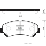 ������� ��������� Nissan Qashqai 1.6/2.0 07-/X-Trail 07- �������� SP1451 Sangsin Brake SP1451 SP1451 ����