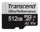 ���� ����� microSD 512GB Transcend Ultra Perfomrance microSDXC Class 10 UHS-I U3, V30, A2, (SD �������) ����