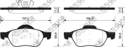 ��������� ������� �������� /�������� /�������� 4 �� /TI-GUAR ��� Renault CLIO 2006-, Megane 2003-2009; TG-0204; (PN0204) MS0109 P68029 PBP1866 PN0204...