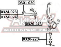 ����� ������� ������ Honda Honda : CR-V 1996-2002 RD1/RD2 ASVA 0324-023 0324023 ����
