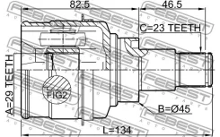 ���� ���������� 29x45x23 | ����� ����/��� | Febest 0911M412 0911M412 ����