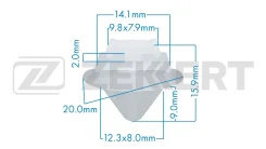 ������ ��������� KE-132/BE-2407 ���� Zekkert (������� �� 1 ��. ) Fiat, Peugeot, Renault BE2407 ����