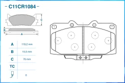 ������� ��������� �������� Subaru Forester 2.0 98-02/Impreza 2.0 94- (TRW GDB3307) C11CR1084 Cworks C11CR1084 C11CR1084 ����