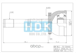 ���� �������� /HDK ��� Toyota LAND Cruiser /1994-1996 /LC80 1HDF 1HZT 1Fzfefe /24*59*30; TO-E030; (TG-9530 TO-030 0110-030) 4340560070 TO030 NS11352HO...