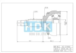 ���� �������� /�������� ������ /����� HDK ��� Nissan Cefiro A32 1994-1998; 27*56*29; NI-027A46; (TG-7427Z46 0210-027 0210-040A46) 3910032U15 HDK NI027...