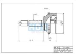 ���� �������� / �������� ������ /����� HDK ��� Daewoo Aveo Kalos 2002-2008 1.2; 19*52*22; DW-008A47; 96348782 1010AV 1110008A47 HDK DW008A47 DW008A47...