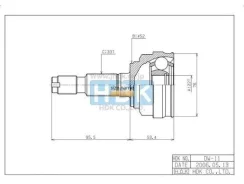 ���� �������� /�������� ����� /������ HDK ��� Chevrolet Lacetti Optra 2004-2007; 22*52*33; DW-011; (DW-011A47 309083A) 111001 P96273759 DW011 HDK DW01...