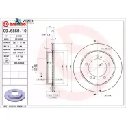 ���� ��������� Suzuki Jimny 03- 1.5D �����. ����. D=287 Brembo 09685910 09685910 ����