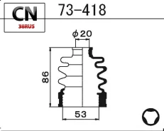 ������� ����� FB2076 (17,5x53x86) 1-56 Maruichi 73418 73418 ����