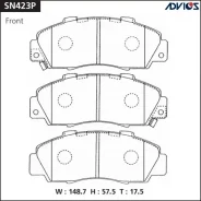 ������� ��������� �������� Advics, �������� �� ��� (4 ��), ���. SN423P SN423P ����