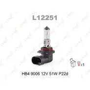 ����� ���������� Lynxauto HB4(9006) (P22d, T12), 12�, 51��, 3200�, 1 ��, ���. L12251 L12251 ����