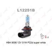 ����� ���������� Lynxauto Super White HB4(9006) (P22d, T12), 12�, 51��, 4200�, 1 ��, ���. L12251B L12251B ����