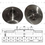 ���� ��������� Blitz, ������, ������/�����, 1 ��, ���. BS0195 BS0195 ����