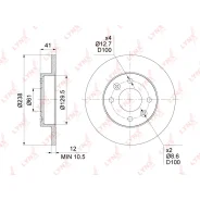 ���� ��������� LYNXauto, ��������, ������/�����, ��� Lada Largus, 1 ��, ���. BN-1417 BN1417 ����