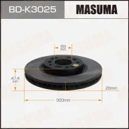 ���� ��������� Masuma, front KIA CEED 12-18 [��.2] ��������� �� �������� 2 ��, �������� BDK3025 ����