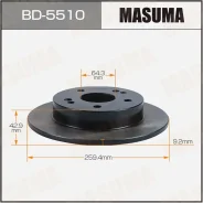 ���� ��������� Masuma, ������, ������/�����, ��� Honda Civic, 1 ��, ���. BD-5510 ��������� �� �������� 2 �� BD5510 ����