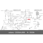 ����� ������� Subaru, ��������, ���. 20206-AJ000 20206AJ000 ����