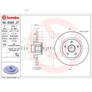 ���� ����. ���. [274x11] 5 ���. Renault Kangoo 1.2-1.6 08-, Mercedes Citan 12- Brembo 08B39527 08B39527 ����