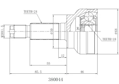 ���� ������� 24/18 ����� Subaru�Pleo Inko 380044 380044 ����
