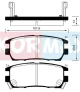 ������� ���������, ������ � ������������ ��������� D6054M MI Pajero 90-, Delica 93- Kormax KBP073 KBP073 ����