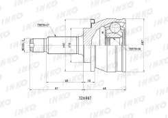 ���� ������� 27/30 ����� Subaru�Impreza�GC��1992.08- Inko 326007 326007 ����