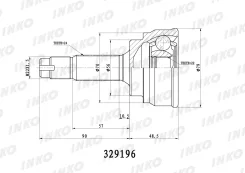 ���� ������� 24/22 ����� ����/��� Toyota�Platz�ECHO�NCP10�1�1999. �08- Inko 329196 329196 ����