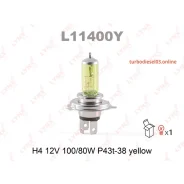 ����� H4 12V 100/80W P43T-38 Yellow Lynxauto L11400Y L11400Y ����