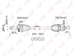 ������ � ����� | ����� ���� | Hyundai Sonata YF (10-14) 2.0 / KIA Optima TF (10-15) 2.0 [6AT] (FR RH) LYNXauto ���. CD1067A CD1067A ����