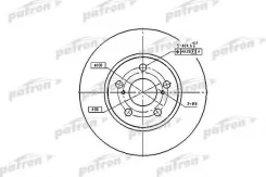 ���� ��������� �������� ������������� Toyota Carina E 1.6-2.0 92-97 255x24x5 [178Patronpbd2683] PBD2683 ����