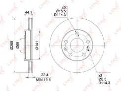 ���� ��������� �������� ��� Renault Duster(���� ��������� ��������) BN1416 LYNXauto BN1416 ����