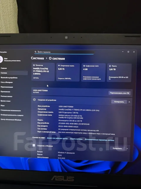 Asus. 2,8����, ��� 8 ��, ���� 1 000���, WiFi: 1, Bluetooth: 1 ����