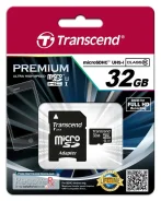 ���� ����� microSD/microSDHC 32GB Transcend Class 10 UHS-1 (SD �������) ����