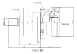 ���� ������� 25/30 ABS 48 ����� ����/��� INKO [380076] 380076 ����