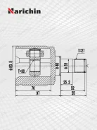 ���� ���������� Honda CF3/CF4 AT (LH/RH)/CF5 (RH)/CL3 AT (RH/LH) MT (RH)/EK3 AT (RH) HO612 Narichin ���. NUP-2019, �����/������ NUP2019 ����