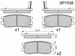 ������� ��������� HI-Q/Sangsin Brake SP1538, ������ SP1538 ����