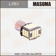 ����� ��������� ������������ P21W 12V 21W Masuma (BA15s, ��������������) (2 ��) L751 ����