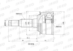 ���� ������� 33/22 Daewoo Nubira (KLAN) 1.6 (80 kW) 2003.07- INKO 321056 321056 ����
