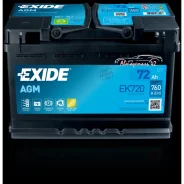 ����������� Exide Start-Stop AGM 72R EK720 760A 278�175�190 ��� ����� �� 1 ��. ��� ������� � ������ ������ ����� ����. EK720 Exide �������� 1-2 ���� E...