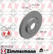 ���� ��������� ! �����. 280x23/44-5x114 Hyundai Elantra III/i30/Veloster 1.4-1.8/1.4D/1. Zimmermann 285.3527.20 285352720 ����
