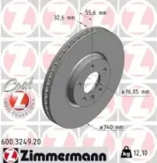 ���� ��������� ! �����. 340x33/56-5x120 VW Transporter 2.0Tdi 10-13 Zimmermann 600.3249.20 600324920 ����