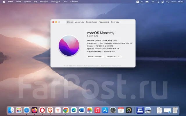 Apple. 12", 1,1����, ��� 8 ��, ���� 250���, WiFi: 1, Bluetooth: 1, ����������� �� 3��. ����