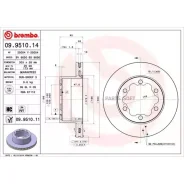 ���� ��������� MB/VW Sprinter/Crafter 06- ����. ����. (� ����. 1 ��. ) Brembo 09951014 09951014 ����