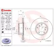 ���� ��������� ������ DF2556 - BMW Brembo 09.5142.24 09514224 ����