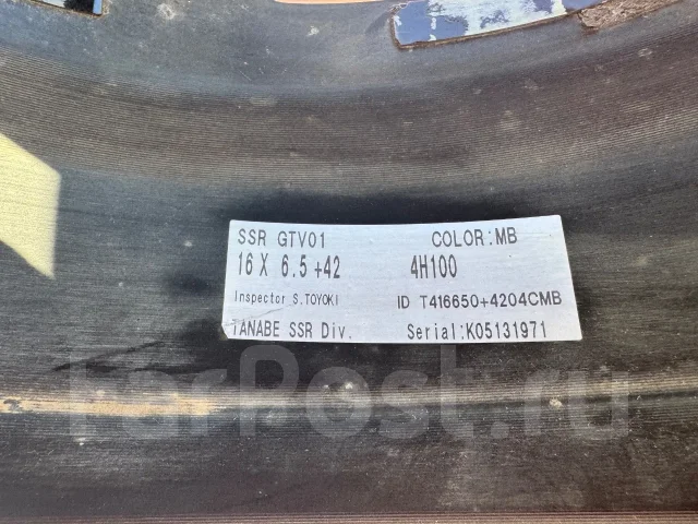 SSR GTV01. 6.5x16", 4x100, ET42, �� 73���. ����