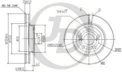 ���� ��������� �������� DF4877 255x25 5 ��� TO Premio/Allion NZT240, ZZT240 01-07, Opa ZCT10, ACT10 00-05, Carina AT190, CT190 92-98, Celica AT200 93...