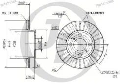 ���� ��������� �������� DF1423 (238x18) 4 ��� JBD0029 ����