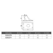 ������� ����� ��������� �� ����������� ����� ���������� Grey 20 mm , 3 ����� Forniture nautiche italiane 5252270 ����